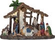 LED jouluvalokoriste paristoilla 0,76W 37x25cm Nativity 680-87 hinta ja tiedot | Joulukoristeet | hobbyhall.fi