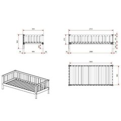 Lastensänky Aatrium Fritz, 90x200 cm, ruskea hinta ja tiedot | Lastensängyt | hobbyhall.fi