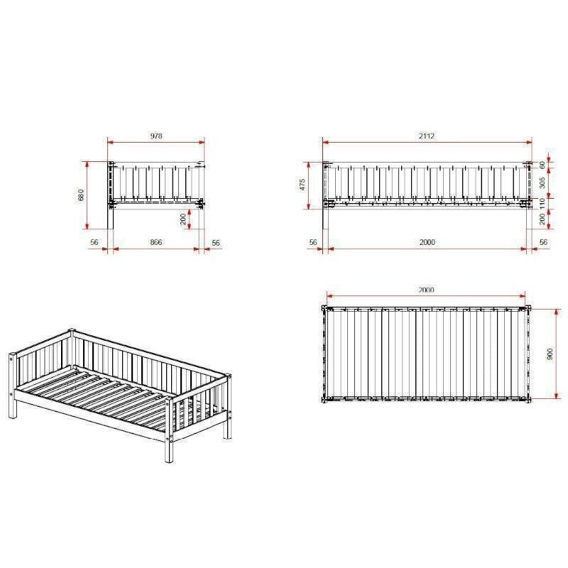 Lastensänky Aatrium Fritz, 90x200 cm, ruskea hinta ja tiedot | Lastensängyt | hobbyhall.fi