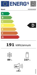 Bosch KGN36XWDP hinta ja tiedot | Jääkaapit | hobbyhall.fi