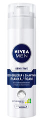 Partavaahto herkälle iholle Nivea Men Sensitive, 4 x 200 ml hinta ja tiedot | Parranajo ja karvanpoisto | hobbyhall.fi