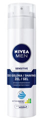 Nivea Men Sensitive parranajogeeli herkälle iholle, 4 x 200 ml hinta ja tiedot | Parranajo ja karvanpoisto | hobbyhall.fi