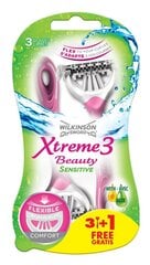 Kertakäyttöinen partakone WS Xtreme3 ​​Beauty Sensitive 3+1 kpl, 5 kpl. hinta ja tiedot | Parranajo ja karvanpoisto | hobbyhall.fi