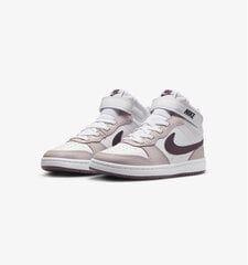 Nike Jalkineet Lapsille Court Borough Mid 2 White Violet CD7783 118 CD7783 118/2.5 hinta ja tiedot | Miesten urheilu- ja vapaa-ajan kengät | hobbyhall.fi