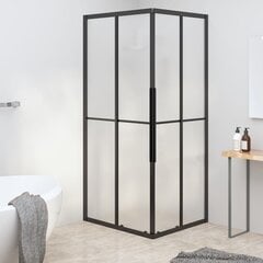 vidaXL Suihkukaappi huurrettu ESG 90x70x180 cm musta hinta ja tiedot | Suihkukaapit ja suihkunurkat | hobbyhall.fi