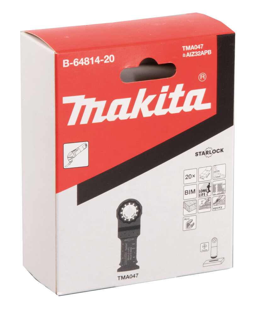 B-64814-20 Sahanterä upotukseen, leveys 32mm, 20kpl Makita hinta ja tiedot | Käsityökalut | hobbyhall.fi