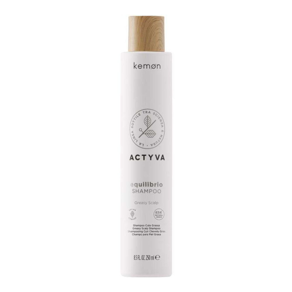 Kemon Actyva Equilibrio Shampoo rasvoittuvalle hiuspohjalle, 250ml. hinta ja tiedot | Shampoot | hobbyhall.fi