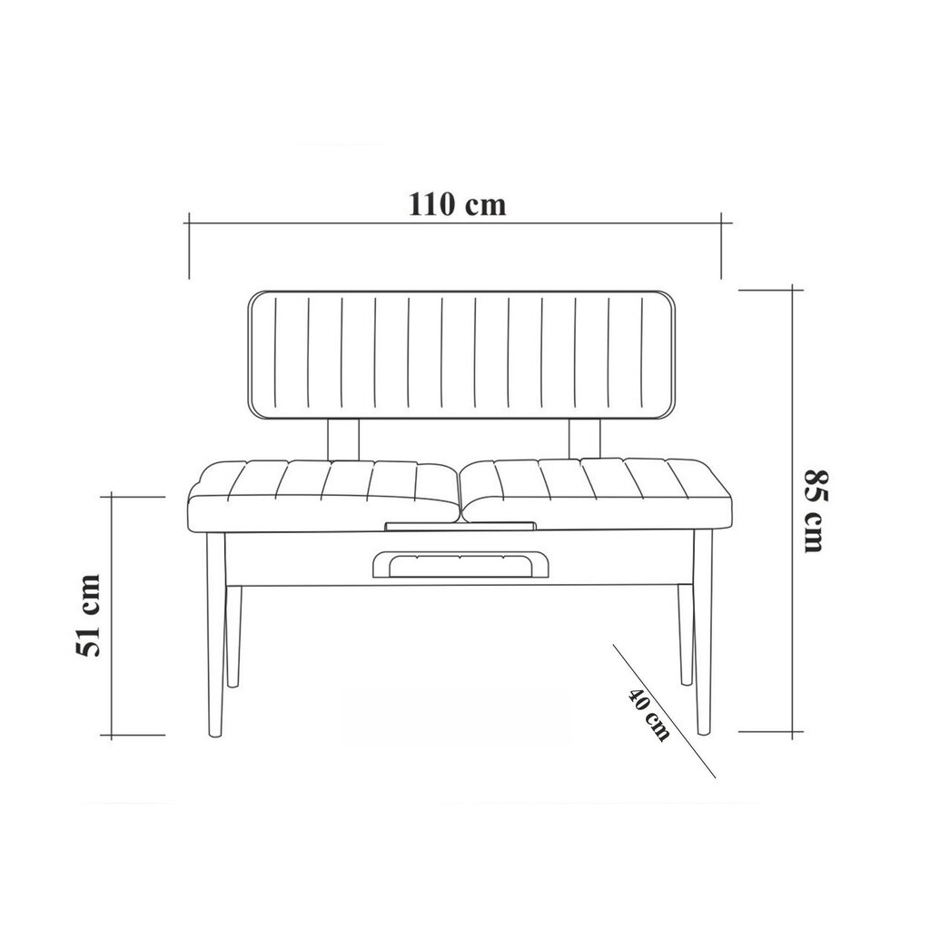 Ruokailuryhmä Kalune Design 869 (I), valkoinen / vaaleanharmaa. hinta ja tiedot | Ruokailuryhmät | hobbyhall.fi