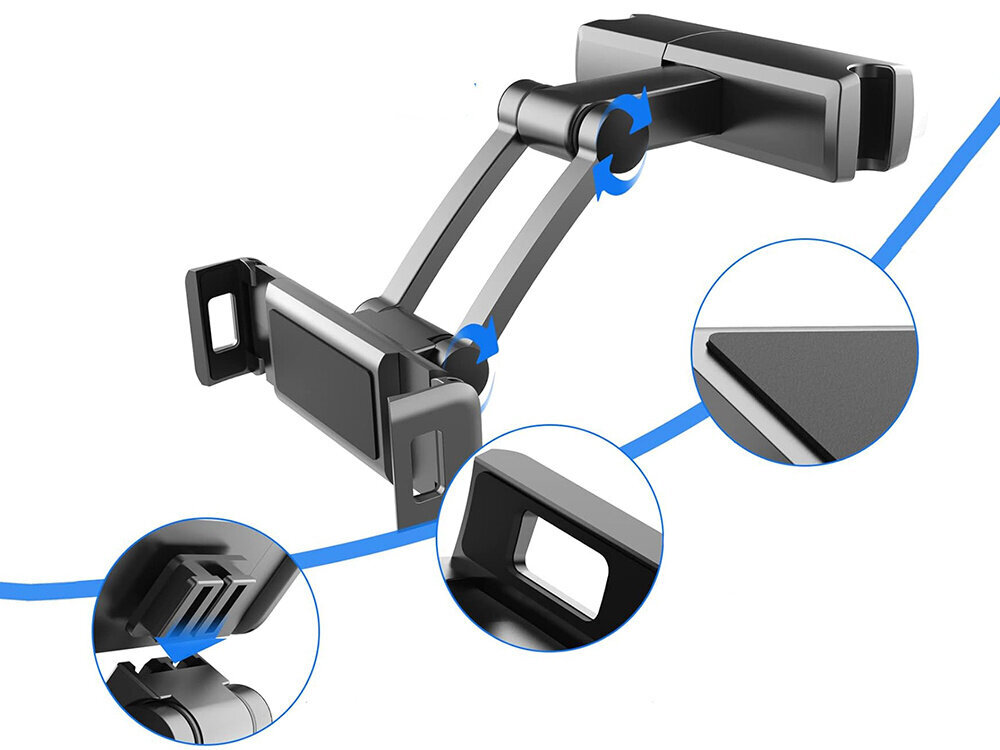 Yleiskäyttöinen säädettävä autoteline tabletille ja puhelimelle hinta ja tiedot | Puhelintelineet | hobbyhall.fi