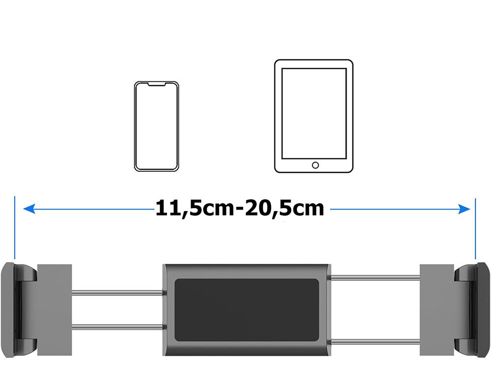 Yleiskäyttöinen säädettävä autoteline tabletille ja puhelimelle hinta ja tiedot | Puhelintelineet | hobbyhall.fi