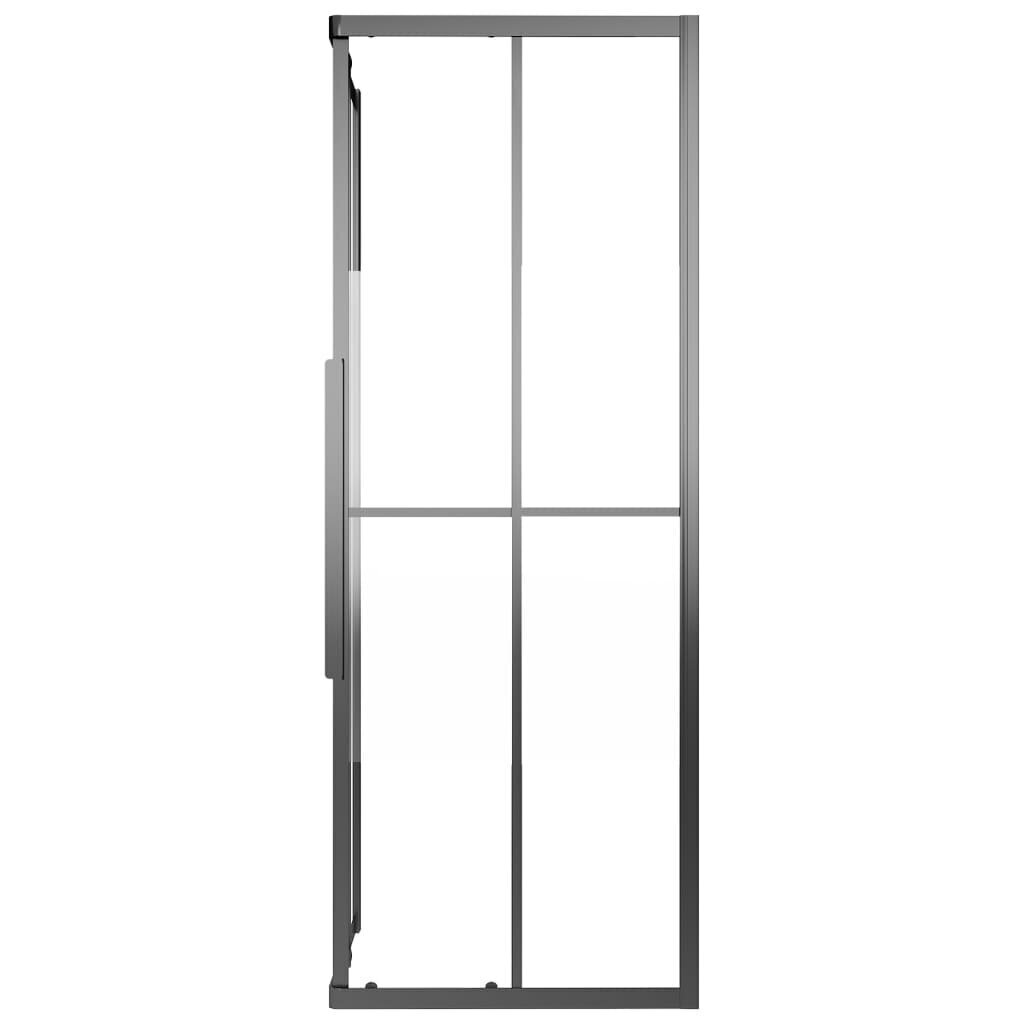 vidaXL Suihkukaappi puolihuurrettu ESG 80x70x180 cm musta hinta ja tiedot | Suihkukaapit ja suihkunurkat | hobbyhall.fi