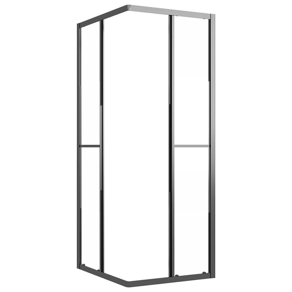 vidaXL Suihkukaappi puolihuurrettu ESG 80x70x180 cm musta hinta ja tiedot | Suihkukaapit ja suihkunurkat | hobbyhall.fi