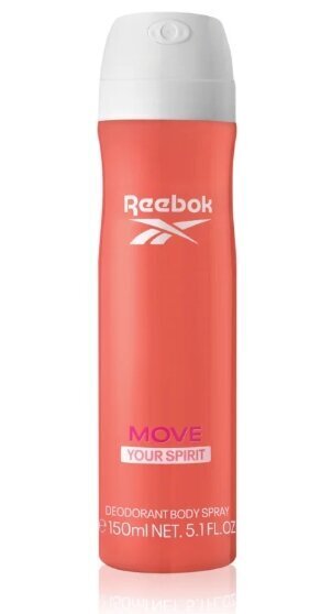 Reebok Naisten Tuoksu, Move Your Spirit, 150ml hinta ja tiedot | Deodorantit | hobbyhall.fi