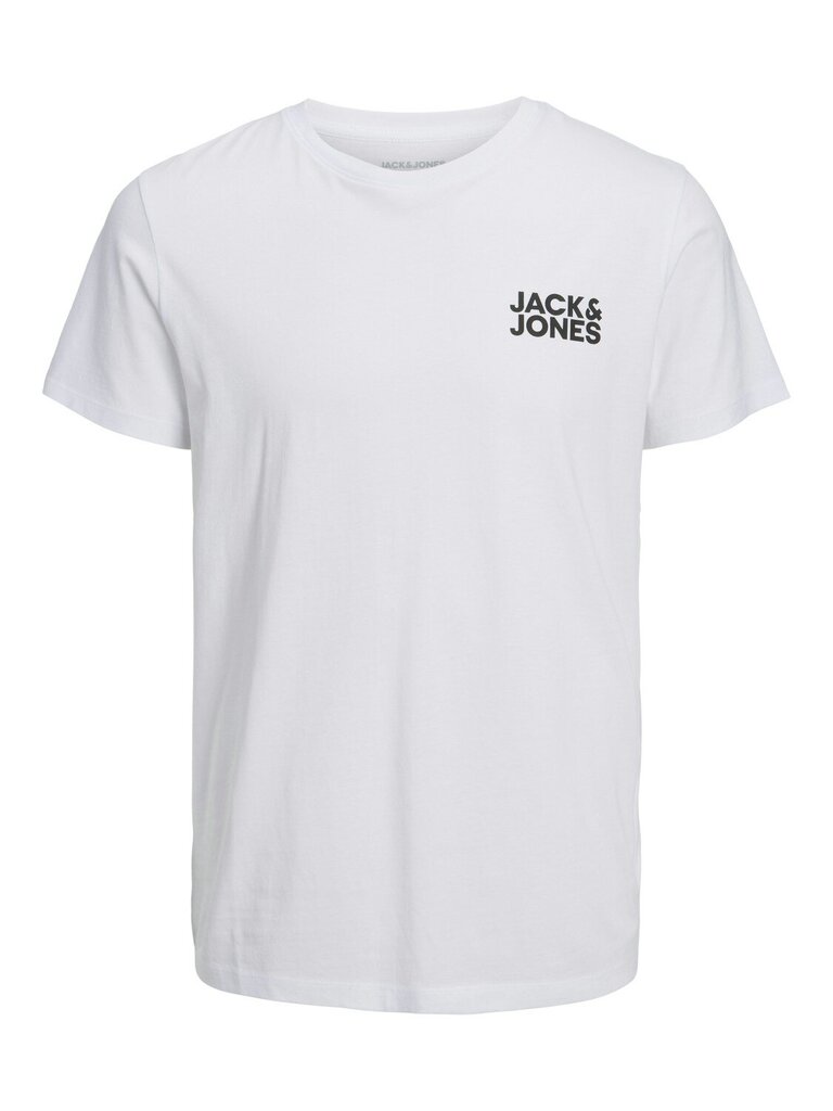 Jack & Jones miesten T-paita 12151955*04, valkoinen 5715424111564 hinta ja tiedot | Miesten T-paidat | hobbyhall.fi