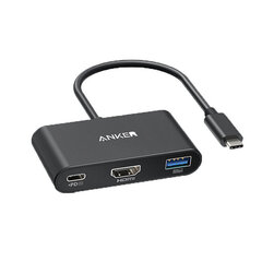 Sovitin ANKER A83396 3in1 Type-C Sisään HDMI PD100W USB för HUAWEI Mate40/P50 Samsung S20 hinta ja tiedot | Adapterit | hobbyhall.fi