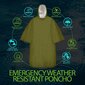 Emergency Survival Poncho sadetakki, oranssi hinta ja tiedot | Vedenpitävät retkeilyvarusteet | hobbyhall.fi