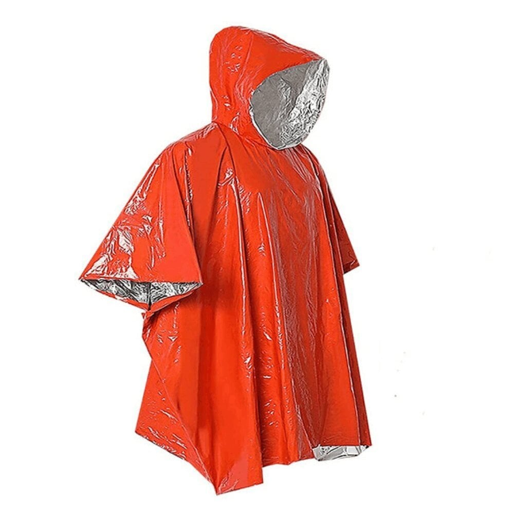 Emergency Survival Poncho sadetakki, oranssi hinta ja tiedot | Vedenpitävät retkeilyvarusteet | hobbyhall.fi