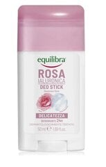 Equilibra, Ruusun tuoksuinen Deodorantti jossa hyaluronihappoa, 50 ml hinta ja tiedot | Deodorantit | hobbyhall.fi