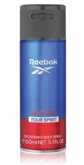 Reebok Miehet, Move Your Spirit Deodorantti, 150 ml hinta ja tiedot | Deodorantit | hobbyhall.fi