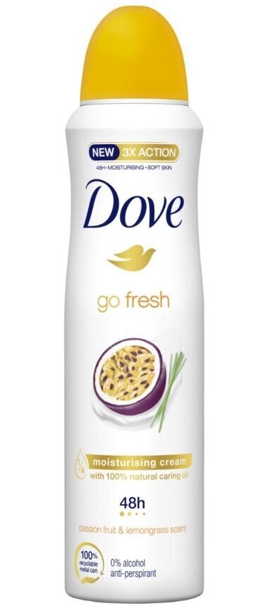 Dove Go Fresh Maracuja Antiperspirantti 150 ml hinta ja tiedot | Deodorantit | hobbyhall.fi