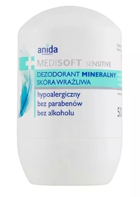 Anida Medisoft Mineraalideodorantti Roll-on, 50 ml hinta ja tiedot | Deodorantit | hobbyhall.fi