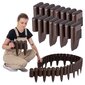 Garden Palisade reuna-aita 10m Nurmikon reuna ruskea muovi hinta ja tiedot | Puutarhakoristeet | hobbyhall.fi