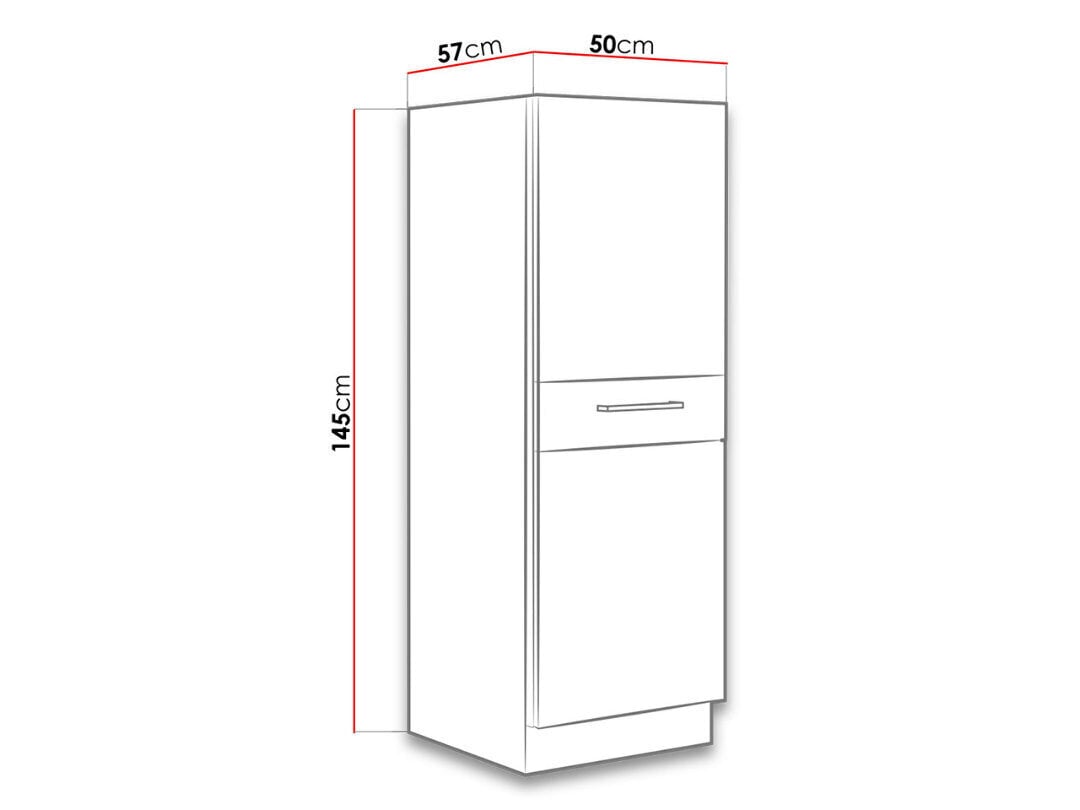 Keittiökaappi Vigo 50 DK 145 1 F BB, ruskea/valkoinen hinta ja tiedot | Keittiön kaapit | hobbyhall.fi