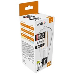 Lamppu LED Avide 4.9W 806lm E27 4K Filament hinta ja tiedot | Lamput | hobbyhall.fi