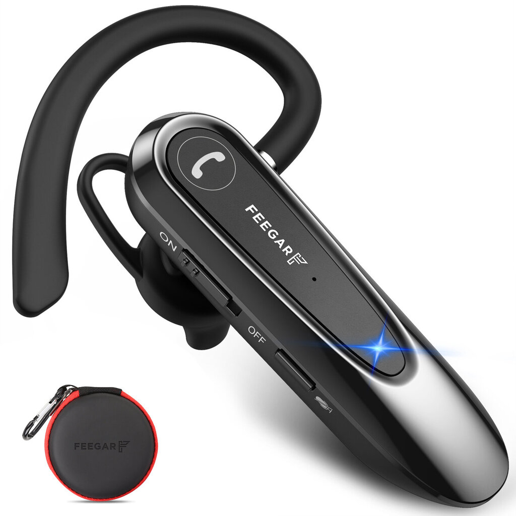 Handsfree Feegar BF400 PRO Bluetooth BT 5.0 CSR 30h HD Micro Multipoint Auto Pairing CVC 8.0 ENC DPS DUAL MIC HD Mikrofoni hinta ja tiedot | Hands-free -tarvikkeet | hobbyhall.fi