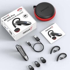 Handsfree Feegar BF400 PRO Bluetooth BT 5.0 CSR 30h HD Micro Multipoint Auto Pairing CVC 8.0 ENC DPS DUAL MIC HD Mikrofoni hinta ja tiedot | Hands-free -tarvikkeet | hobbyhall.fi