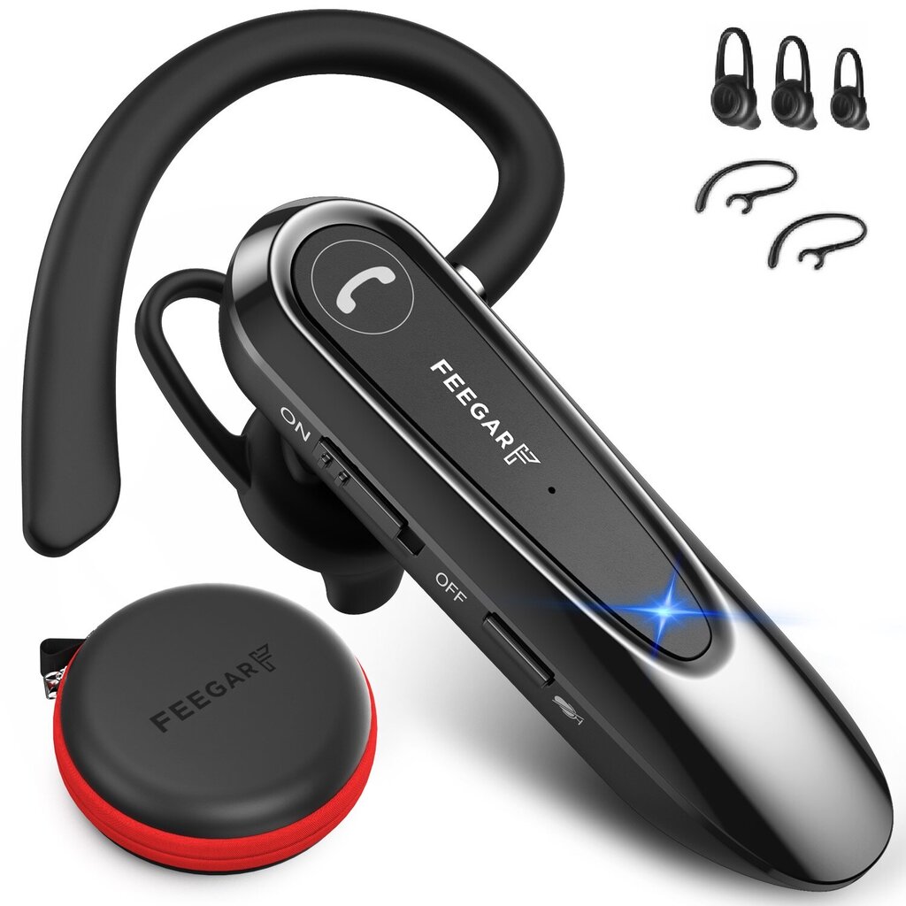 Handsfree Feegar BF400 PRO Bluetooth BT 5.0 CSR 30h HD Micro Multipoint Auto Pairing CVC 8.0 ENC DPS DUAL MIC HD Mikrofoni hinta ja tiedot | Hands-free -tarvikkeet | hobbyhall.fi