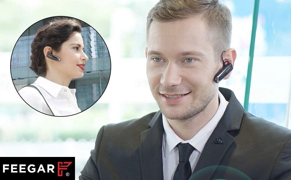 Hands-free-laitteet Feegar BF300 PRO Langattomat kuulokkeet Bluetooth BT 5.0 CSR 32h HD Multipoint hinta ja tiedot | Hands-free -tarvikkeet | hobbyhall.fi