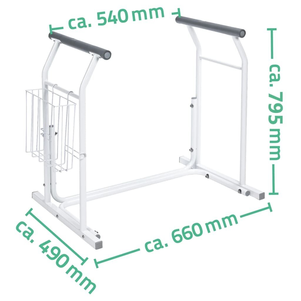 RIDDER Siirrettävä WC:n tukikaide 150 kg hinta ja tiedot | Kylpyhuoneen apuvälineet | hobbyhall.fi