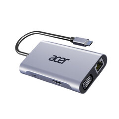 Sovitin Acer HY41-T7 7in1 Type-C Sisään PD HDMI 100mbps VGA 3USB för HUAWEI Mate40/P50 Samsung S20 hinta ja tiedot | Adapterit | hobbyhall.fi