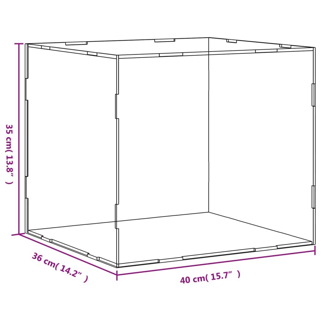 vidaXL näyttölaatikko, läpinäkyvä, 40x36x35cm hinta ja tiedot | Säilytyslaatikot ja -korit | hobbyhall.fi