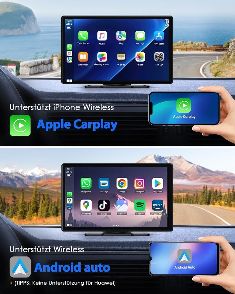 Autoradio Lamto Carplay Android hinta ja tiedot | Autoradiot, multimedia | hobbyhall.fi