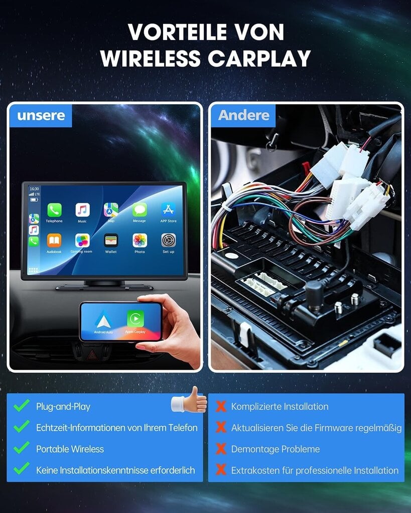 Autoradio Lamto Carplay Android hinta ja tiedot | Autoradiot, multimedia | hobbyhall.fi