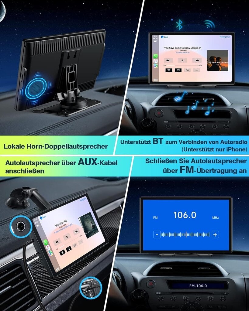 Autoradio Lamto Carplay Android hinta ja tiedot | Autoradiot, multimedia | hobbyhall.fi