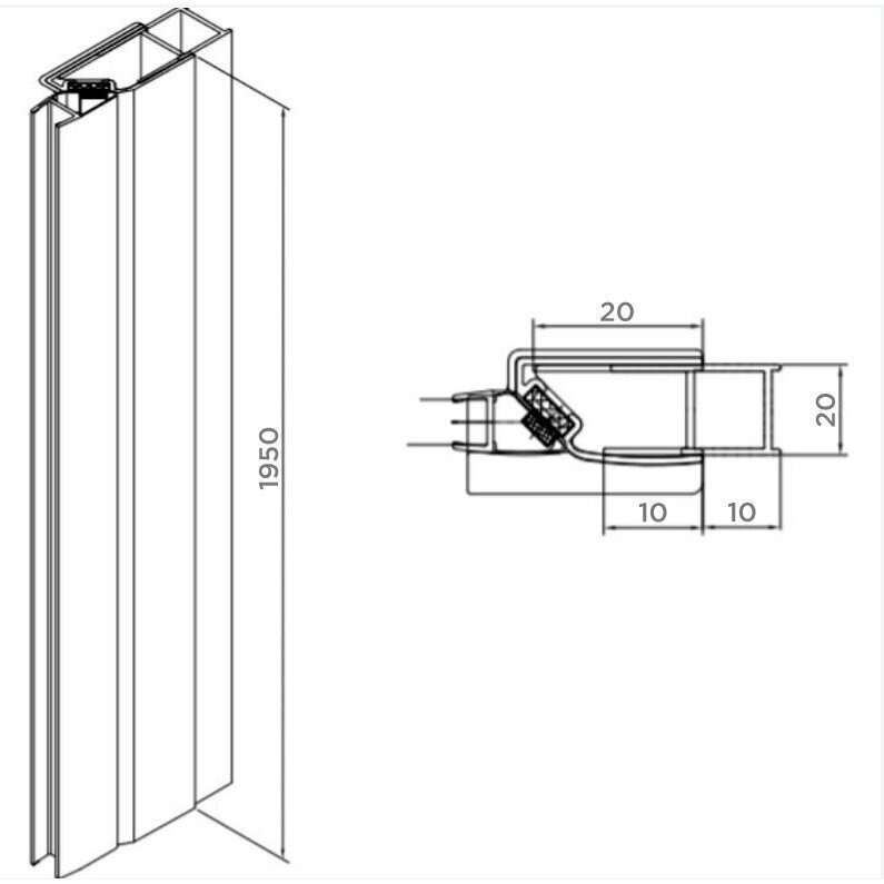 Suihkuovi MESINA black D-90, 90 cm hinta ja tiedot | Suihkuseinät ja -ovet | hobbyhall.fi