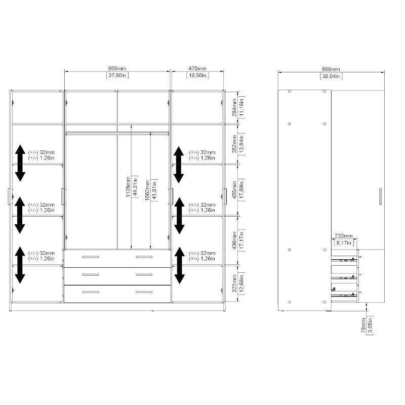 Vaatekaappi Aatrium Sprint, ruskea hinta ja tiedot | Kaapit | hobbyhall.fi