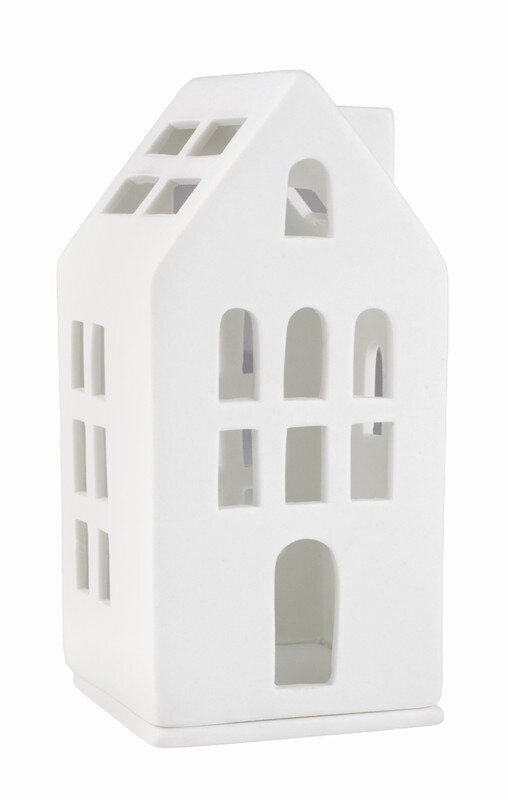 Posliininen kynttilänjalka, mökki, mini guesthouse, 6x6x13 cm hinta ja tiedot | Kynttilät ja kynttilänjalat | hobbyhall.fi