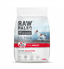 Raw Paleo Vet Expert Ultra Beef Mini Adult, 750g hinta ja tiedot | Koiran kuivaruoka | hobbyhall.fi