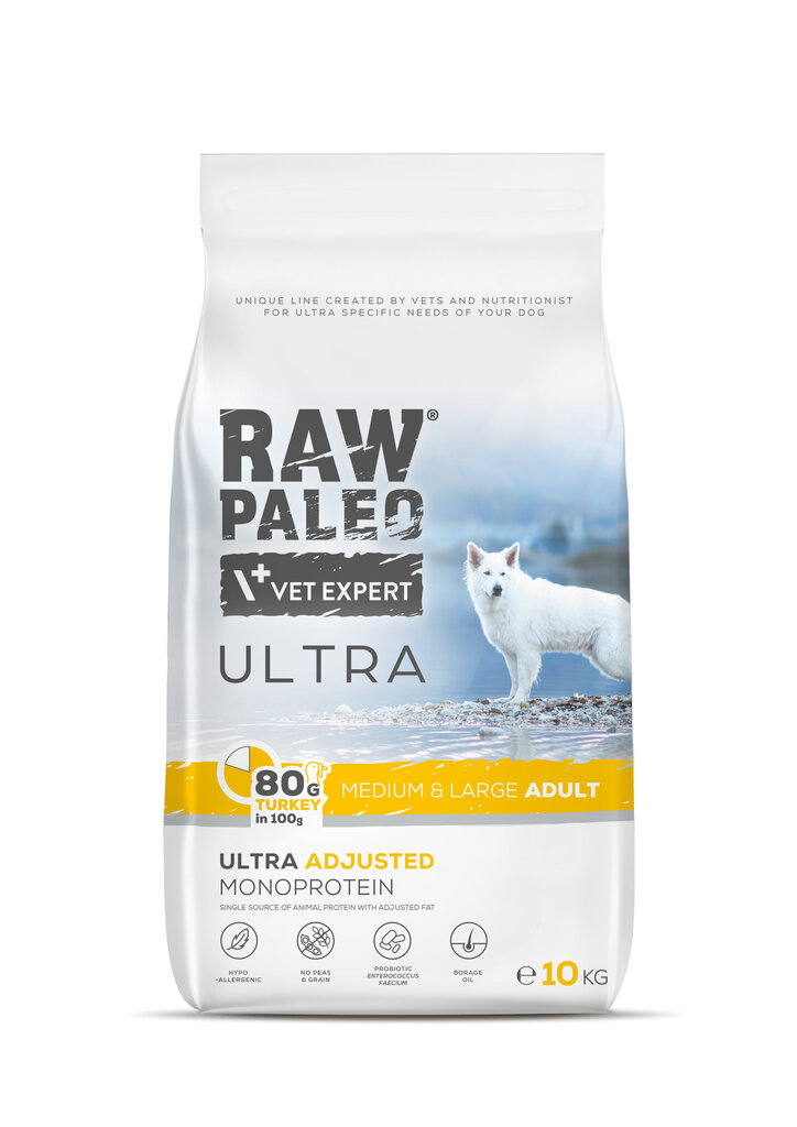 Raw Paleo Vet Expert Ultra Turkey Medium&Large Adult, 14kg hinta ja tiedot | Koiran kuivaruoka | hobbyhall.fi