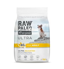 Raw Paleo Vet Expert Ultra Turkey Mini Adult, 750g hinta ja tiedot | Koiran kuivaruoka | hobbyhall.fi