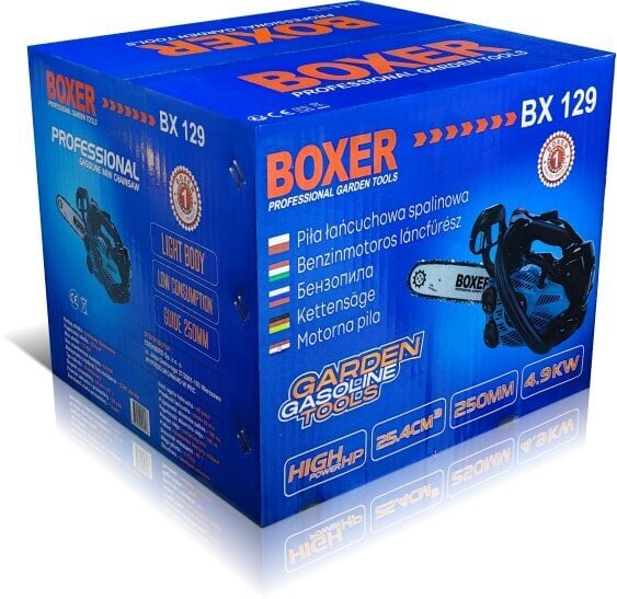 Bensiiniketjusaha Boxer BX 129 kaksitahtinen 4,9 kW 25 cm hinta ja tiedot | Moottorisahat | hobbyhall.fi