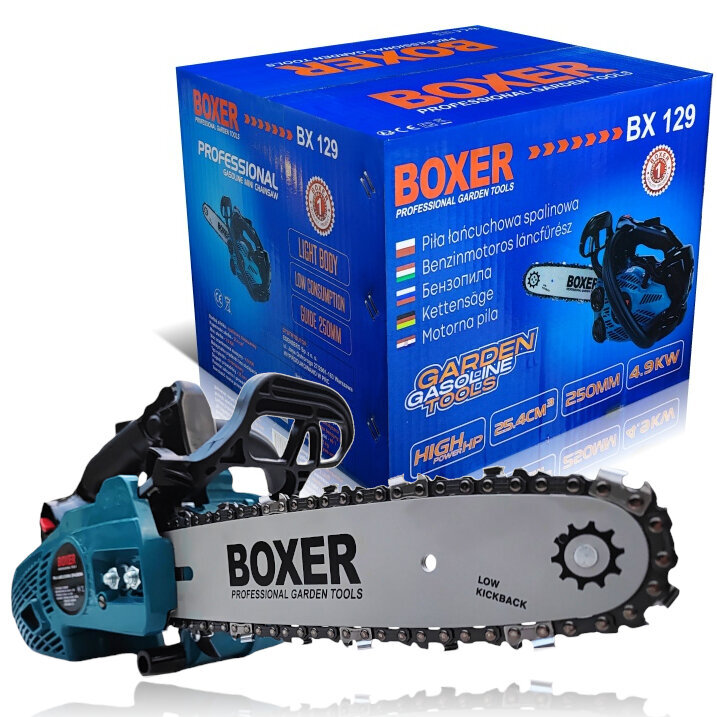 Bensiiniketjusaha Boxer BX 129 kaksitahtinen 4,9 kW 25 cm hinta ja tiedot | Moottorisahat | hobbyhall.fi