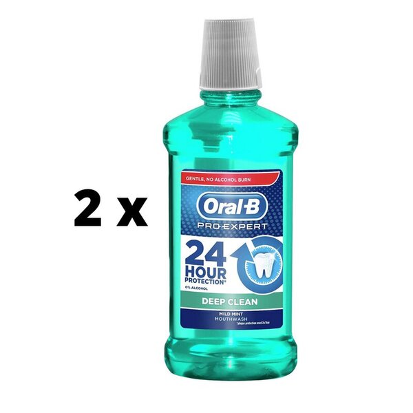 Suuvesi Oral-B Pro-Expert Deep Clean, 500ml x 2 kpl paketti