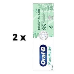 Hammastahna Oral B Pure Active Essential Care, 75ml x 2 kpl paketti hinta ja tiedot | Suuhygienia | hobbyhall.fi