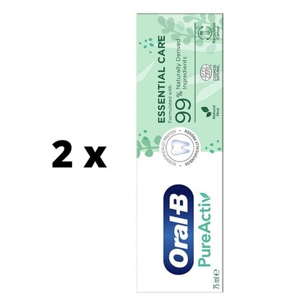 Hammastahna Oral B Pure Active Essential Care, 75ml x 2 kpl paketti