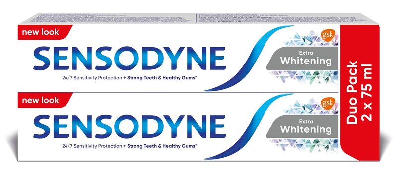 Hammastahna Sensodyne Extra Whitening, 2x75 ml, 6 kpl